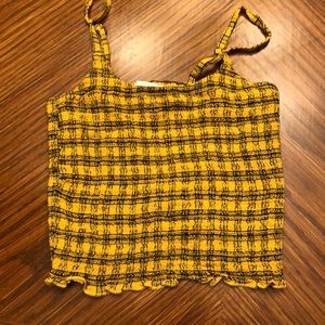 Yellow and Black Patterned Tank Top